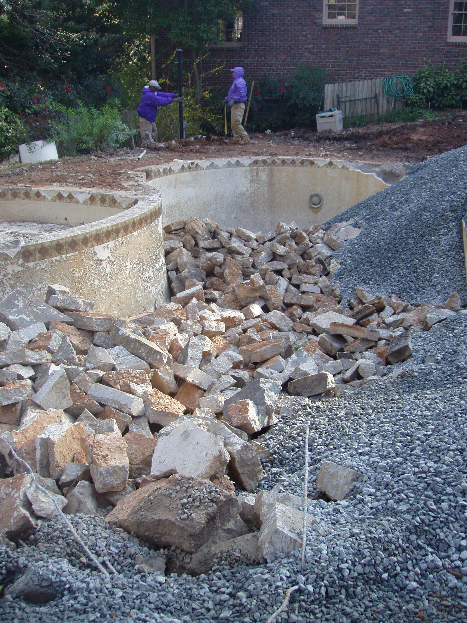 closeup of rubble and stone