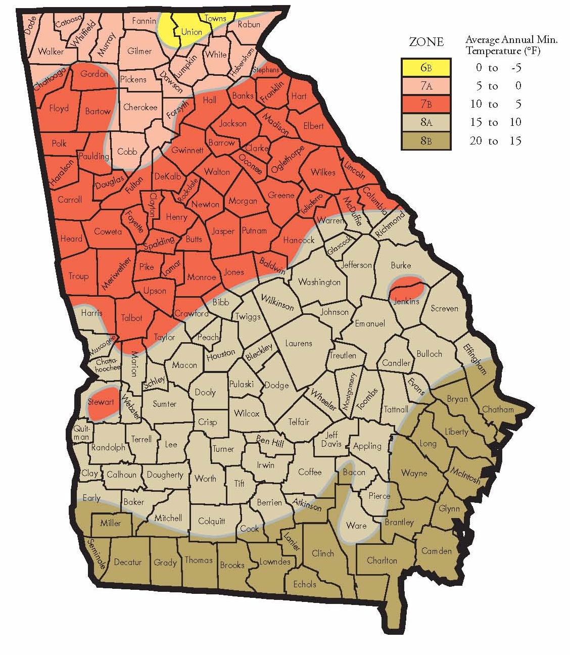 Hardiness Zones Georgia | Walter Reeves: The Georgia