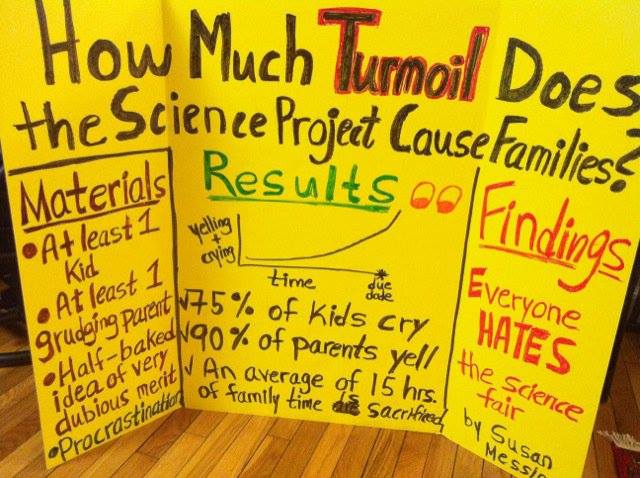 how to write the results of a science fair project
